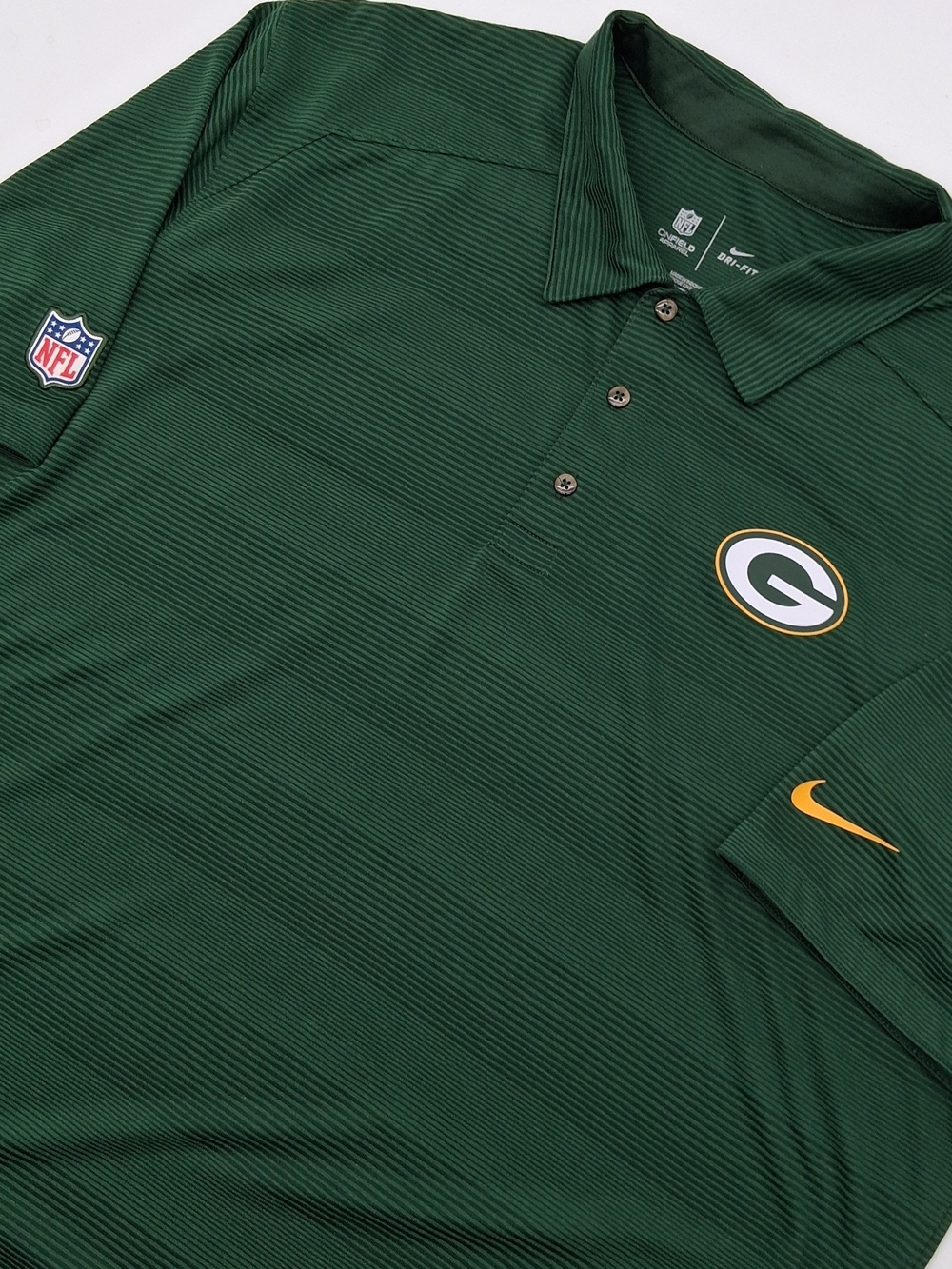 Nike NFL Green Bay Packers Mens Polo XL Dri-Fit Onfield Apparel Collection